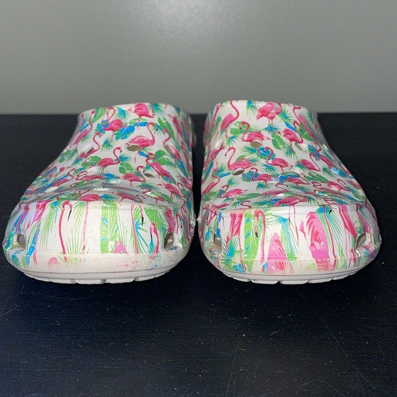Crocs Freesail Flamingo Prints Clogs. Size 8. - Picture 3 of 11